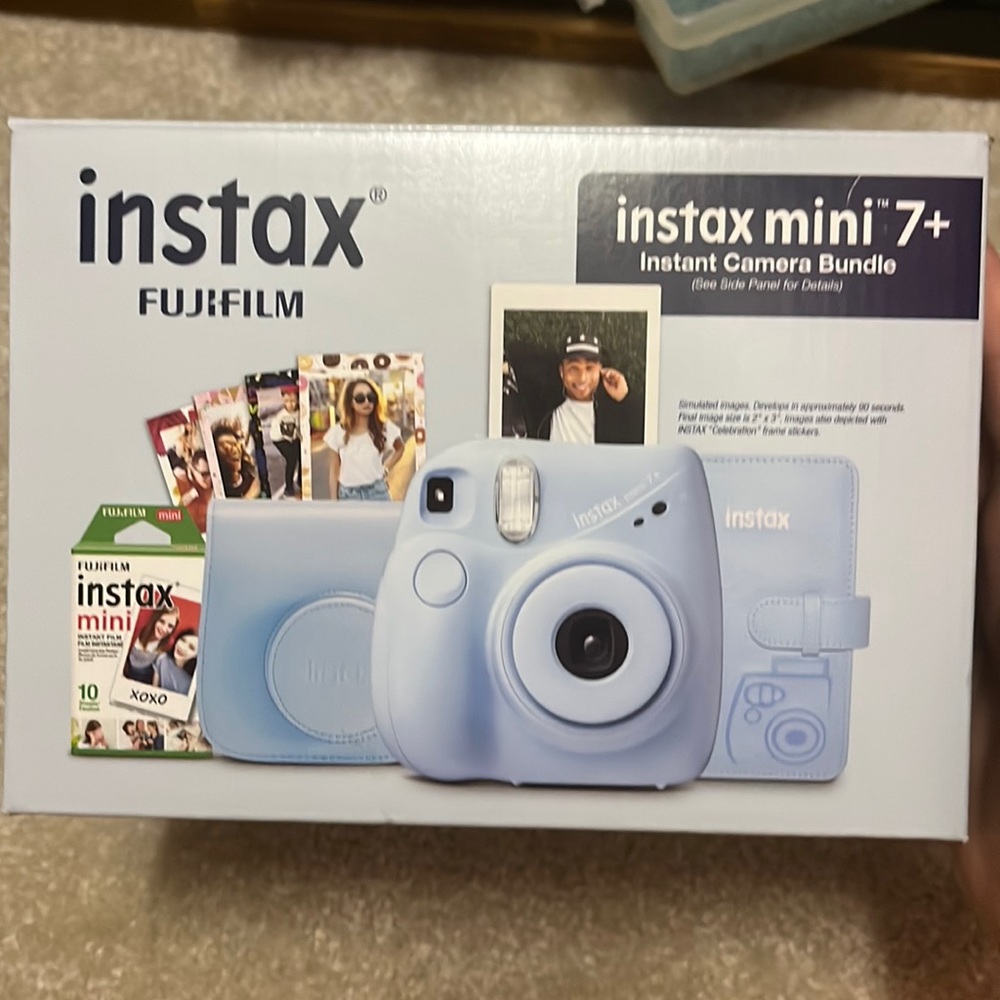 instax mini camera and album